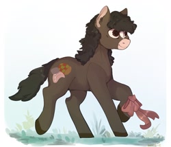 Size: 1913x1634 | Tagged: safe, artist:zortie, imported from derpibooru, oc, oc only, earth pony, pony, bow, smiling, solo