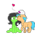 Size: 600x600 | Tagged: artist needed, dead source, safe, imported from derpibooru, oc, oc only, oc:filly anon, oc:little league, pony, baseball cap, blushing, cap, cheek kiss, chest fluff, female, filly, hat, heart, kiss on the cheek, kissing, raised hoof, shipping, simple background, sitting, standing, surprise kiss, surprised, transparent background, wide eyes