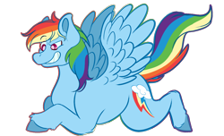 Size: 1494x910 | Tagged: safe, artist:the-martianfoxarts, imported from derpibooru, rainbow dash, pegasus, pony, female, grin, mare, raised eyebrow, simple background, smiling, solo, spread wings, transparent background, wings