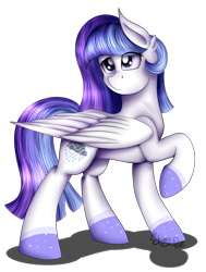 Size: 1423x1882 | Tagged: safe, artist:shamy-crist, imported from derpibooru, oc, oc only, oc:rainy sky, pegasus, pony, female, mare, raised hoof, simple background, solo, transparent background