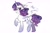 Size: 2048x1335 | Tagged: safe, artist:hiccupsdoesart, deleted from derpibooru, imported from derpibooru, rarity, pony, unicorn, spoiler:g5, alternate design, coat markings, ear piercing, earring, female, g5, jewelry, leonine tail, looking back, mare, markings, piercing, raised hoof, rarity (g5 concept leak), rarity (g5), simple background, white background