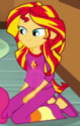 Size: 600x949 | Tagged: safe, edit, edited screencap, imported from derpibooru, screencap, sunset shimmer, comic:a new change, equestria girls, rainbow rocks, 1000 hours in ms paint, female, needs more jpeg, pixelated, pregnant, pregnant edit, solo, teen pregnancy