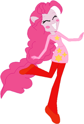 Size: 379x555 | Tagged: safe, artist:selenaede, artist:user15432, imported from derpibooru, pinkie pie, human, equestria girls, barely eqg related, base used, blushing, clothes, cosplay, costume, crossover, kirby, kirby (character), kirby (series), kirby pie, nintendo, pink, ponied up, pony ears, shoes, solo, super smash bros.