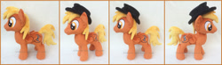 Size: 2503x743 | Tagged: safe, artist:lilmoon, imported from derpibooru, oc, oc:calamity, pegasus, pony, fallout equestria, hat, irl, male, photo, plushie, solo, stallion