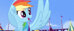 Size: 1920x804 | Tagged: safe, imported from derpibooru, screencap, rainbow dash, pegasus, pony, my little pony: the movie, cute, dashabetes, female, flying, mare, solo