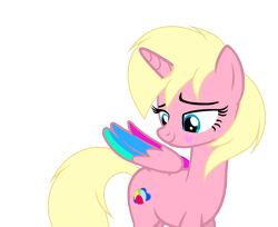 Size: 1592x1296 | Tagged: safe, artist:diamond-chiva, deleted from derpibooru, imported from derpibooru, oc, oc:yazfly, alicorn, pony, colored wings, female, mare, multicolored wings, simple background, solo, transparent background