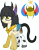 Size: 548x703 | Tagged: safe, artist:t-aroutachiikun, imported from derpibooru, oc, oc only, oc:princess hathor, hybrid, sphinx, female, interspecies offspring, offspring, parent:discord, parent:princess celestia, parents:dislestia, simple background, solo, sphinx oc, transparent background