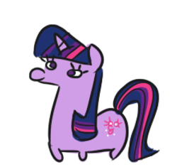 Size: 442x416 | Tagged: safe, artist:jargon scott, imported from derpibooru, twilight sparkle, pony, unicorn, alternate cutie mark, cute, derp, female, mare, simple background, solo, twiabetes, white background