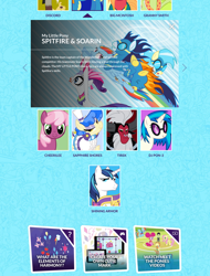 Size: 1066x1400 | Tagged: safe, imported from derpibooru, applejack, big macintosh, cheerilee, discord, dj pon-3, fluttershy, granny smith, lord tirek, misty fly, pinkie pie, rainbow dash, rarity, sapphire shores, shining armor, soarin', spitfire, vinyl scratch, pony, cutie mark, elements of harmony, error, female, lazy, mare, website, wonderbolts, you had one job