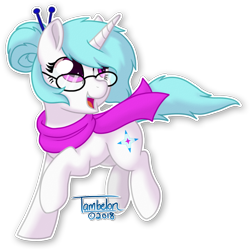 Size: 900x901 | Tagged: safe, artist:tambelon, imported from derpibooru, oc, oc only, oc:snowstar, pony, unicorn, clothes, female, glasses, mare, scarf, simple background, solo, transparent background