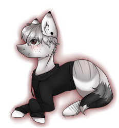 Size: 1300x1400 | Tagged: safe, artist:lastaimin, imported from derpibooru, oc, oc only, earth pony, fox, fox pony, hybrid, original species, pony, augmented tail, clothes, fox tail, hoodie, prone, simple background, solo, transparent background