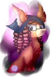 Size: 1836x2777 | Tagged: safe, artist:6-fingers-lover, imported from derpibooru, oc, oc only, oc:wandering mind, donkey, bust, chest fluff, female, glasses, portrait, simple background, solo, transparent background