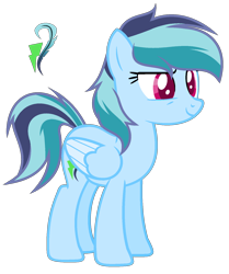 Size: 1424x1704 | Tagged: safe, artist:marielle5breda, imported from derpibooru, oc, oc only, oc:speed feather, pegasus, pony, female, mare, offspring, parent:rainbow dash, parent:soarin', parents:soarindash, simple background, solo, transparent background