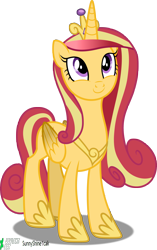 Size: 3147x5000 | Tagged: safe, editor:sunnyshine1cak, imported from derpibooru, princess cadance, sunset shimmer, alicorn, alicornified, race swap, recolor, shimmercorn, simple background, transparent background, wrong eye color