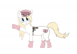 Size: 1748x1240 | Tagged: safe, artist:derpibooru_ne_ban_russkih_pj, imported from derpibooru, oc, oc:aryanne, earth pony, pony, aryan pony, clothes, cute, female, gun, mare, military, nazi, racism, socks, swastika, war, weapon, yay