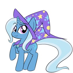 Size: 1280x1280 | Tagged: safe, artist:comet0ne, artist:katkathasahathat, imported from derpibooru, trixie, unicorn, cape, clothes, digital art, fanart, female, hat, sketch