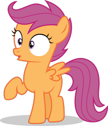 Size: 4791x5597 | Tagged: safe, artist:tomfraggle, imported from derpibooru, scootaloo, pegasus, pony, marks and recreation, absurd resolution, amazed, female, open mouth, raised hoof, simple background, solo, transparent background