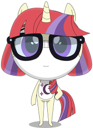 Size: 1735x2372 | Tagged: safe, artist:keronianniroro, imported from derpibooru, moondancer, pony, crossover, female, glasses, keronian, keroro gunsou, looking at you, simple background, solo, species swap, transparent background