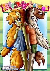 Size: 1116x1573 | Tagged: safe, artist:anibaruthecat, imported from derpibooru, pound cake, pumpkin cake, anthro, pegasus, unicorn, brother and sister, cakecest, caketwincest, female, incest, male