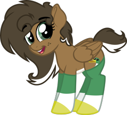 Size: 4000x3612 | Tagged: safe, artist:binkyt11, imported from derpibooru, oc, oc only, oc:duck badge, pegasus, pony, derpibooru, .svg available, clothes, derpibooru ponified, female, freckles, inkscape, mare, meta, ponified, simple background, socks, solo, striped socks, svg, transparent background, vector