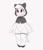 Size: 4475x5151 | Tagged: safe, artist:pabbley, imported from derpibooru, rainbow dash, pegasus, pony, absurd resolution, bipedal, clothes, cute, dashabetes, female, hoodie, mare, monochrome, simple background, smiling, solo