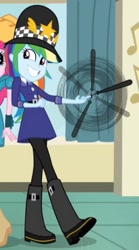 Size: 318x570 | Tagged: safe, imported from derpibooru, screencap, rainbow dash, equestria girls, friendship games, cropped, female, police officer, police uniform