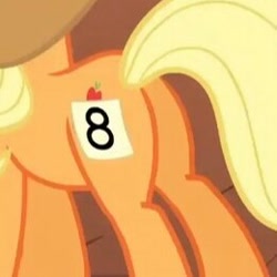 Size: 260x260 | Tagged: safe, imported from derpibooru, screencap, applejack, pony, fall weather friends, 8, butt, female, plot, solo