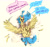 Size: 2848x2664 | Tagged: safe, artist:alumx, imported from derpibooru, princess skystar, classical hippogriff, hippogriff, my little pony: the movie, dialogue, excited, feather, female, flapping, offscreen character, on back, open mouth, simple background, smiling, solo, speech bubble, spread wings, trembling, underhoof, unshorn fetlocks, wat, white background, wings, wrong name