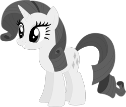 Size: 1024x873 | Tagged: safe, artist:ra1nb0wk1tty, imported from derpibooru, rarity, pony, unicorn, female, mare, monochrome, simple background, smiling, solo, transparent background