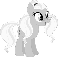 Size: 1024x995 | Tagged: safe, artist:ra1nb0wk1tty, imported from derpibooru, sugarcoat, pony, equestria girls ponified, female, monochrome, ponified, simple background, solo, transparent background