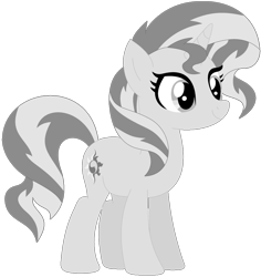 Size: 1024x1087 | Tagged: safe, artist:ra1nb0wk1tty, imported from derpibooru, sunset shimmer, pony, unicorn, female, mare, monochrome, simple background, smiling, solo, transparent background