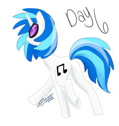 Size: 500x530 | Tagged: safe, artist:creeate97, imported from derpibooru, dj pon-3, vinyl scratch, pony, unicorn, female, glasses, mare, raised hoof, signature, simple background, solo, sunglasses, walking, white background