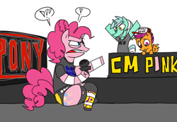 Size: 650x450 | Tagged: artist needed, source needed, safe, imported from derpibooru, lyra heartstrings, pinkie pie, scootaloo, earth pony, pegasus, pony, unicorn, cap, cm pink, cm pinkie pie, cm punk, discussion in the comments, female, filly, hat, mare, meme, microphone, pony cena, sad, sports, wrestling, wwe