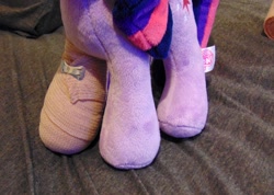 Size: 1280x912 | Tagged: safe, artist:supra80, imported from derpibooru, part of a set, twilight sparkle, pony, unicorn, bandage, bondage, irl, medical bondage, mummification, part of a series, photo, plushie, self bondage, solo