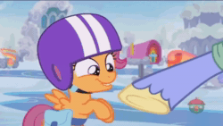 Size: 1280x720 | Tagged: safe, edit, edited screencap, imported from derpibooru, screencap, bow hothoof, scootaloo, pegasus, pony, parental glideance, animated, cloudsdale, ear rape, female, filly, male, scootaloo.exe has stopped working, screaming, sound, stallion, treehouse logo, webm, youtube link, youtube poop