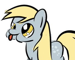 Size: 789x640 | Tagged: safe, artist:phat_guy, derpibooru exclusive, imported from derpibooru, derpy hooves, pegasus, pony, :p, cute, derp, female, mare, missing wing, puffy cheeks, raspberry, reaction image, silly, silly pony, simple background, solo, standing, tongue out, transparent background