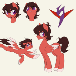 Size: 540x540 | Tagged: safe, artist:chompromised, imported from derpibooru, pegasus, pony, blade of marmora, colored wings, colored wingtips, keith kogane, ponified, simple background, voltron, voltron legendary defender