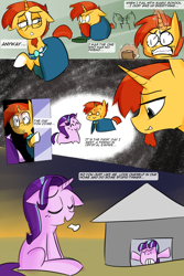 Size: 1200x1800 | Tagged: safe, artist:zouyugi, imported from derpibooru, starlight glimmer, sunburst, pony, unicorn, comic:confession, comic