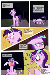 Size: 1200x1800 | Tagged: safe, artist:zouyugi, imported from derpibooru, starlight glimmer, sunburst, pony, unicorn, comic:confession, angry, comic, crying, dialogue, letter, sad