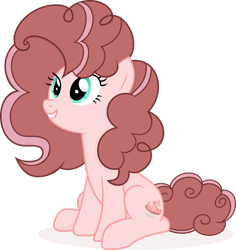 Size: 900x953 | Tagged: safe, artist:cirillaq, imported from derpibooru, oc, oc only, oc:chocolate muffin, earth pony, pony, female, mare, offspring, parent:cheese sandwich, parent:pinkie pie, parents:cheesepie, simple background, sitting, solo, transparent background