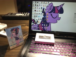 Size: 4032x3024 | Tagged: safe, imported from derpibooru, sci-twi, twilight sparkle, alicorn, equestria girls, clothes, computer, laptop computer, swimsuit, twilight sparkle (alicorn)