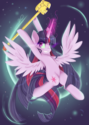 Size: 1665x2320 | Tagged: safe, artist:whiskyice, imported from derpibooru, twilight sparkle, alicorn, female, scepter, solo, twilight scepter, twilight sparkle (alicorn)