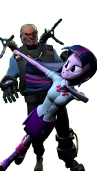 Size: 1080x1920 | Tagged: safe, artist:sharpe-fan, imported from derpibooru, twilight sparkle, robot, equestria girls, 3d, crossover, cutie mark on clothes, engineer, simple background, source filmmaker, team fortress 2, transparent background