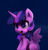 Size: 2840x2960 | Tagged: safe, artist:lilfunkman, imported from derpibooru, twilight sparkle, alicorn, pony, blue background, female, open mouth, simple background, smiling, solo, twilight sparkle (alicorn)