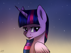 Size: 1600x1200 | Tagged: safe, artist:chickenbrony, artist:cottonaime, imported from derpibooru, twilight sparkle, alicorn, princess twilight sparkle (episode), bust, female, portrait, solo, twilight sparkle (alicorn)