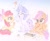Size: 1197x979 | Tagged: dead source, safe, artist:jeffmartinez, imported from derpibooru, apple bloom, scootaloo, sweetie belle, pony, bipedal, cutie mark crusaders, eyes closed, female, filly, food, magic, popsicle, straining, sweat, telekinesis, traditional art