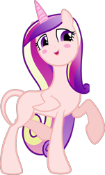 Size: 3468x5737 | Tagged: safe, artist:ekkitathefilly, edit, editor:slayerbvc, imported from derpibooru, princess cadance, alicorn, absurd resolution, bald, blushing, female, furless, furless edit, mare, misleading thumbnail, missing accessory, nude edit, nudity, plucked, raised hoof, shaved, shaved tail, simple background, solo, transparent background