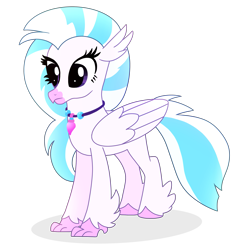 Size: 2689x2876 | Tagged: safe, artist:saveraedae, imported from derpibooru, silverstream, classical hippogriff, hippogriff, school daze, female, jewelry, necklace, simple background, solo, transparent background, vector