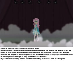 Size: 1166x966 | Tagged: safe, edit, edited screencap, imported from derpibooru, screencap, fluttershy, equestria girls, equestria girls series, fluttershy's butterflies, bad end, fluttershy's butterflies: dj pon-3, geode of fauna, hologram, magical geodes, mass effect, mass effect 3