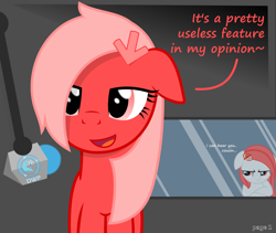 Size: 1966x1657 | Tagged: safe, artist:arifproject, imported from derpibooru, oc, oc only, oc:downvote, oc:hide image, earth pony, pony, derpibooru, angry, derpibooru ponified, female, glass, lidded eyes, mare, meta, open mouth, podcast, ponified, text, vector, window